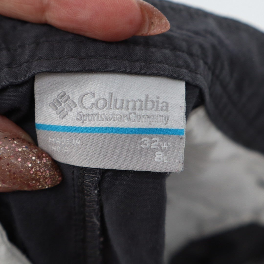 Columbia Birch Forest II Chino Short Mens 32 Gray Cotton Zip Fly Slash Pockets
