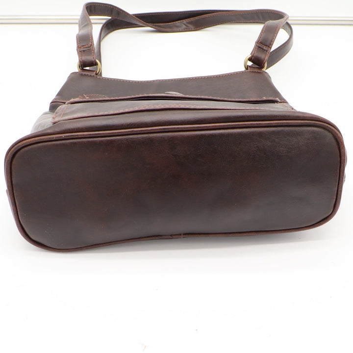 Strada Shoulder Bag Womens OS Brown Faux Leather Multi Pocket Wallet Excellent