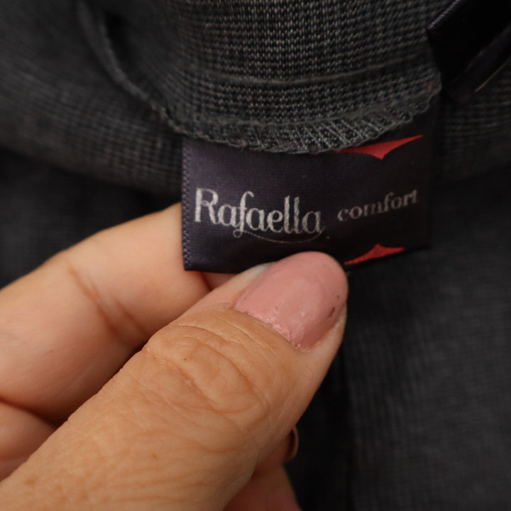 Rafaella Comfort Womens Size 8 Gray Straight Leg Pull On Dress Pants Zip Detail