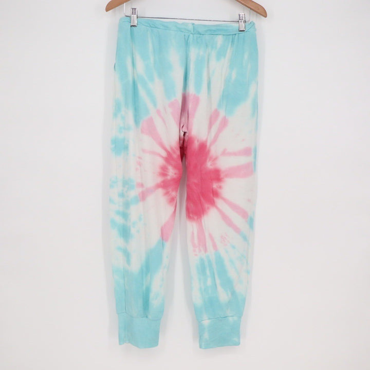 Party Tie Dye Sweatpants Joggers Lounge Pants Size M Pink Blue White