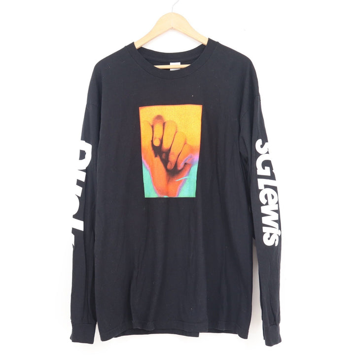 SG Lewis Dusk Long Sleeve Concert Tour Shirt Black Graphic Mens XL Gildan Cotton