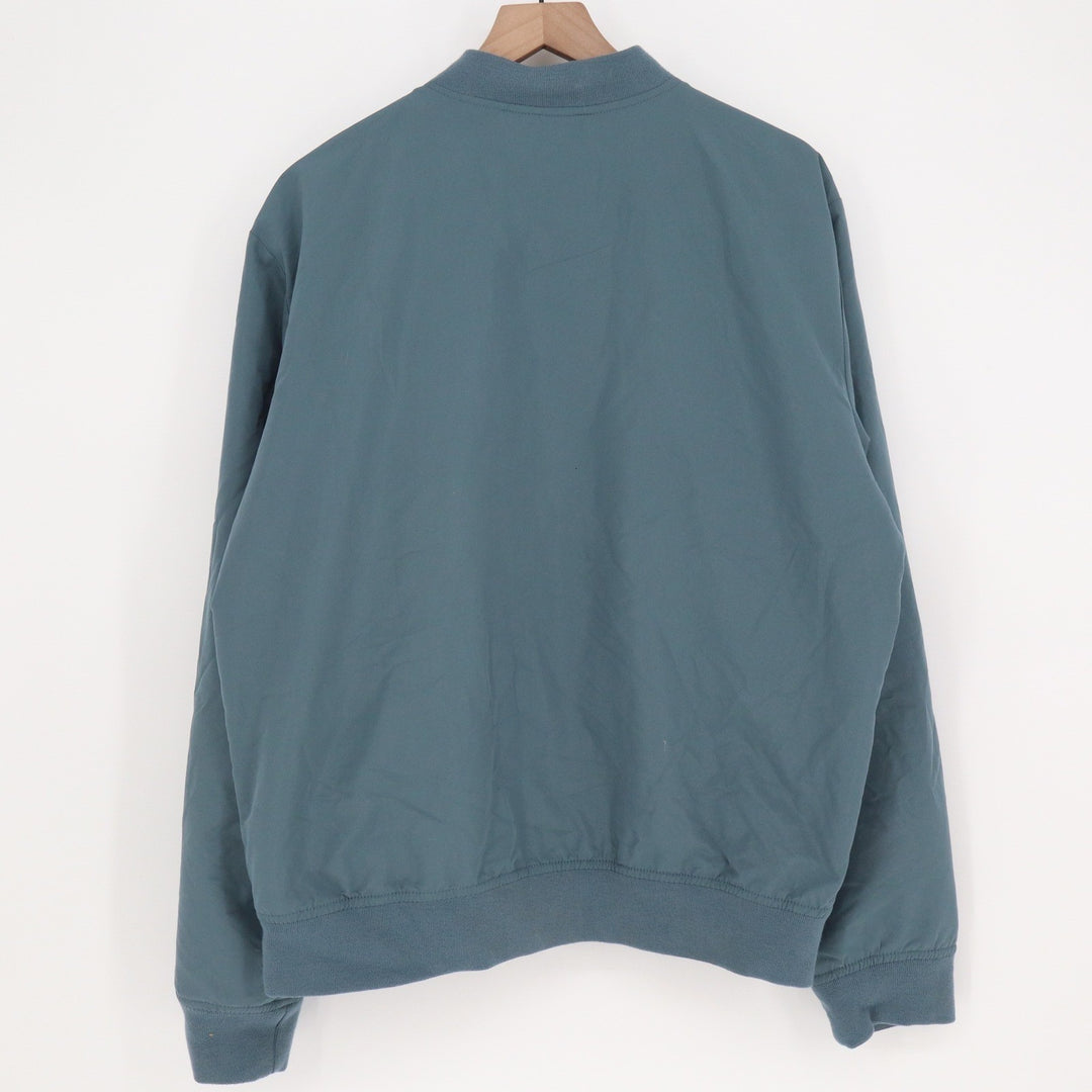 Old Navy Mens Water Resistant Bomber Jacket Teal Blue Size L Full Zip
