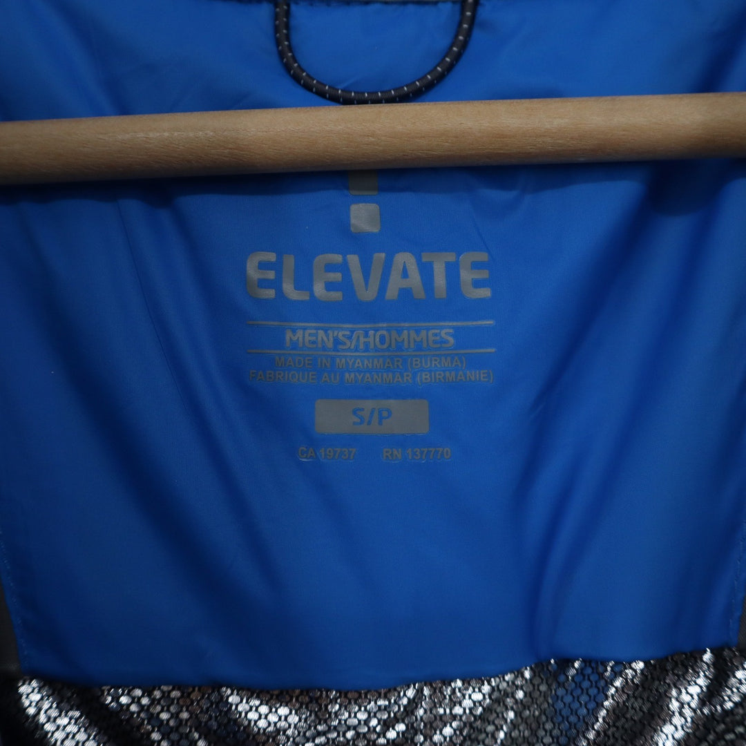 Elevate Intuit Mens Blue Hooded Puffer Vest Quilted Packable Small