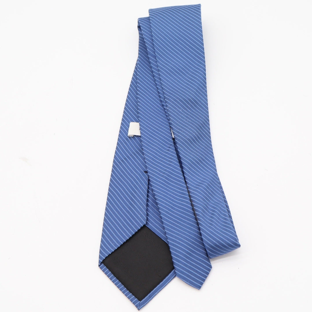 Calvin Klein Necktie Mens OS Classic Blue Striped Pinstripe Excellent