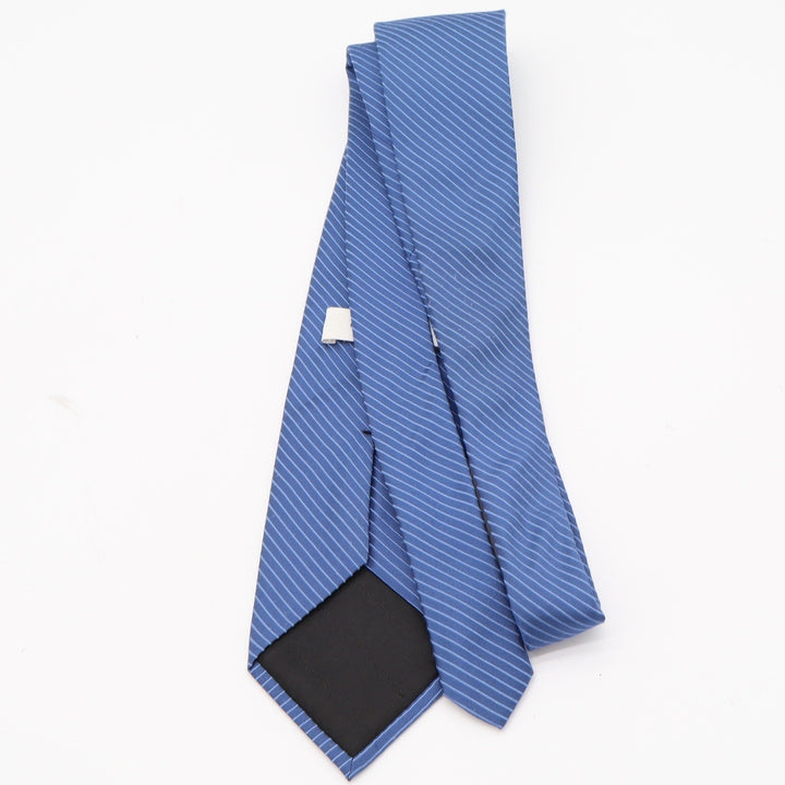 Calvin Klein Necktie Mens OS Classic Blue Striped Pinstripe Excellent