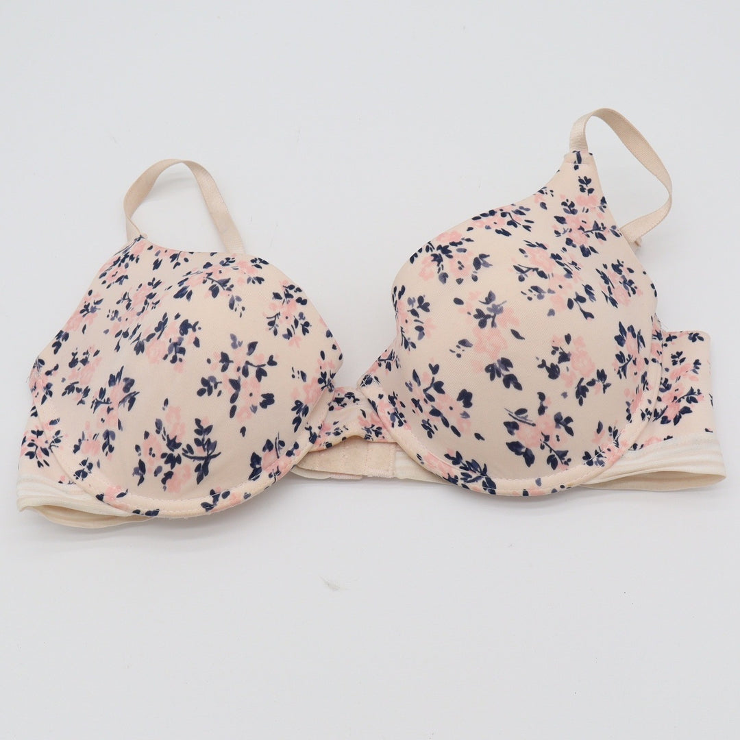 Laura Ashley Bra Womens 36C Pink Floral Underwire Padded Excellent