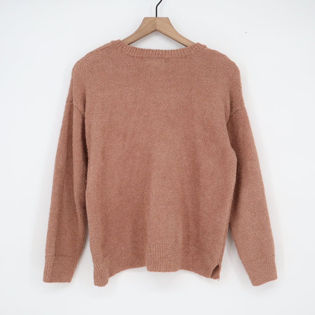 Cupcakes and Cashmere Mauve Popcorn Knit Crewneck Sweater Womens Medium