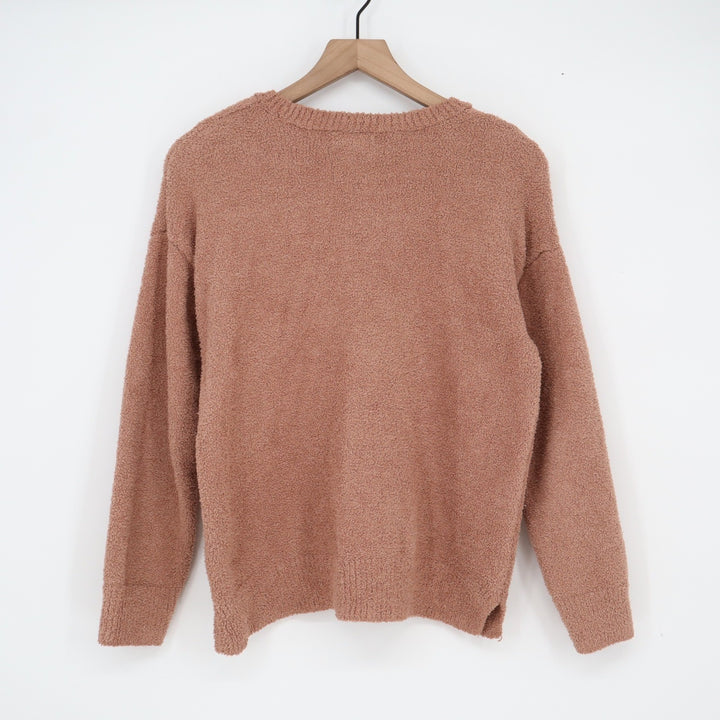 Cupcakes and Cashmere Mauve Popcorn Knit Crewneck Sweater Womens Medium