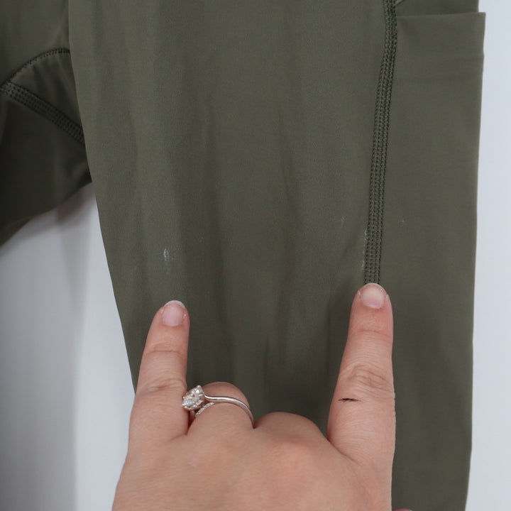 Outdoor Voices All Day Leggings Olive Green Pockets High Rise Workout Size S