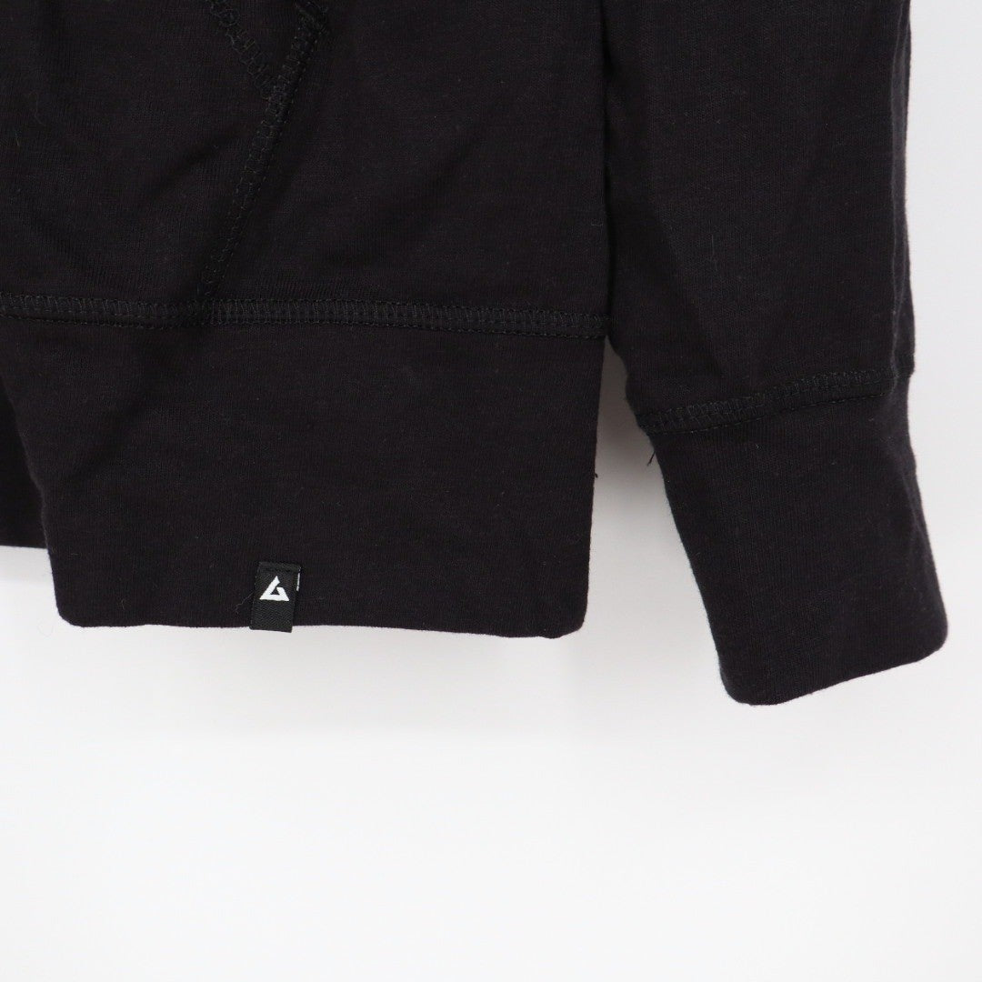American Giant Women's Lightweight Black Full Zip Hoodie Made in USA Size L