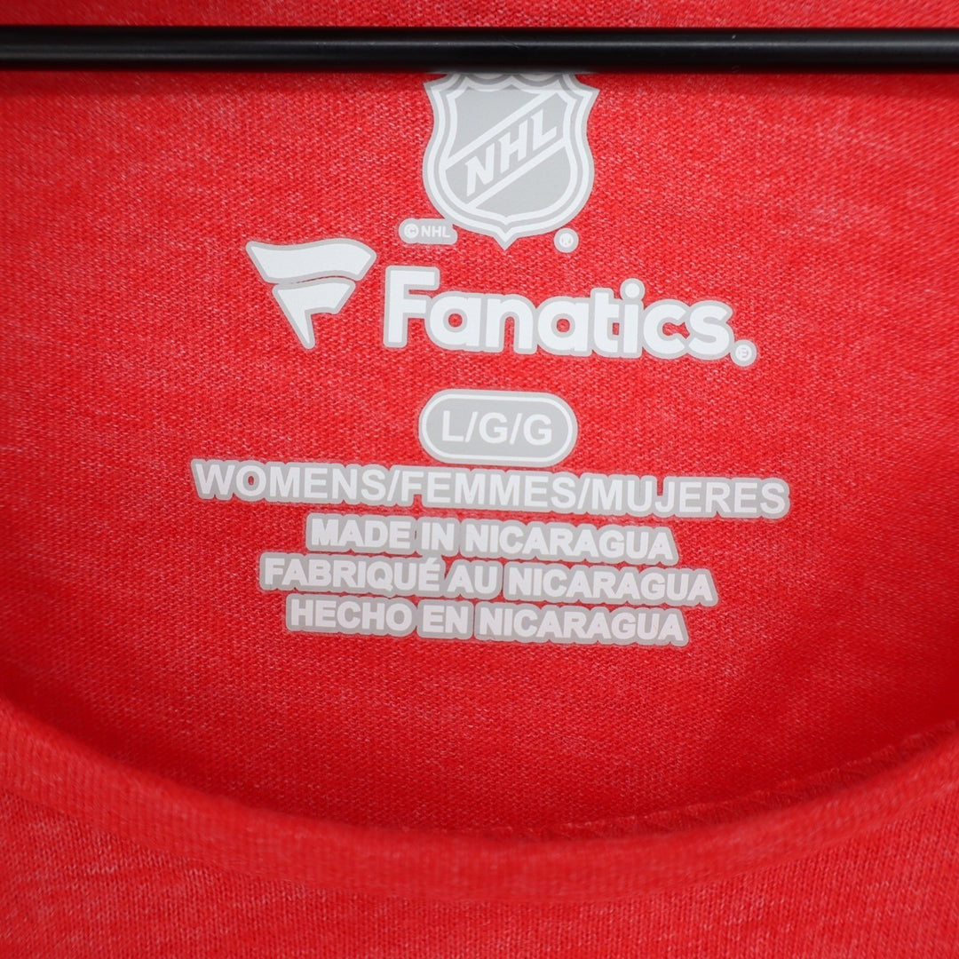 Fanatics New Jersey Devils NHL Womens Large Red Heather Graphic T-Shirt NWT