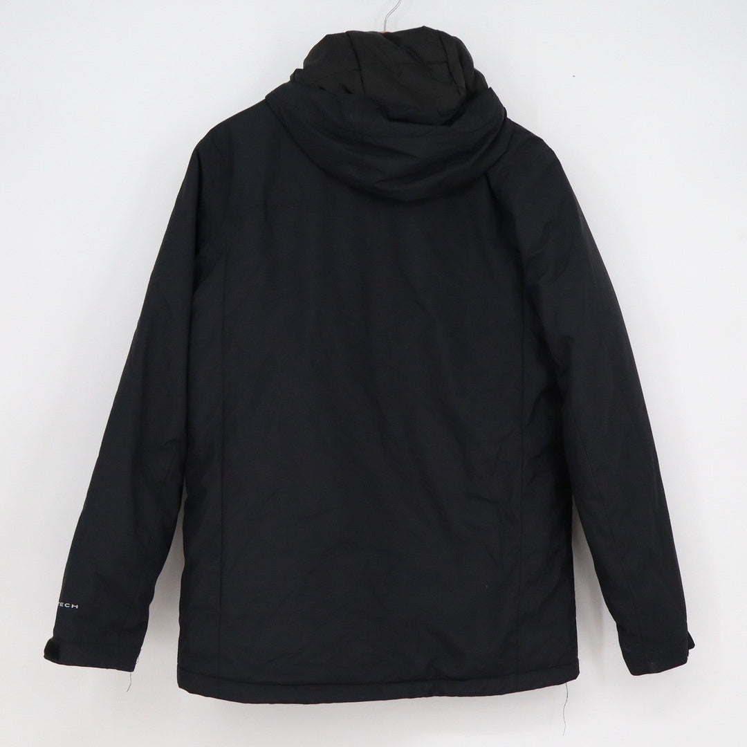 Columbia Mens Hooded Winter Jacket Black Omni-Tech Insulated Parka Size S