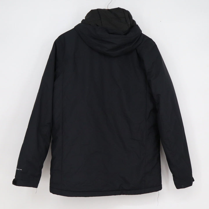 Columbia Mens Hooded Winter Jacket Black Omni-Tech Insulated Parka Size S