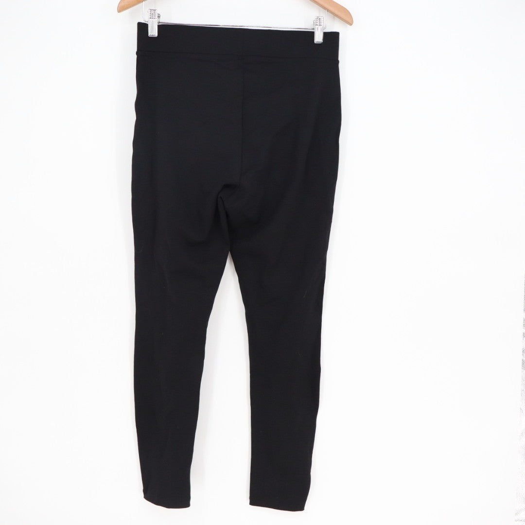 American Giant Ponte Slim Pants Womens 10 Super Black Skinny Leg Stretch Casual