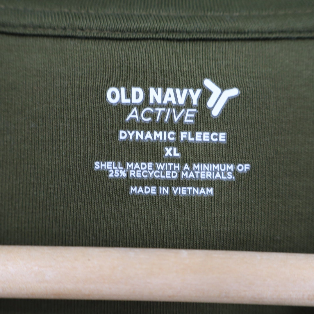 Old Navy Active Dynamic Fleece Quarter Zip Pullover Olive Green Mens XL