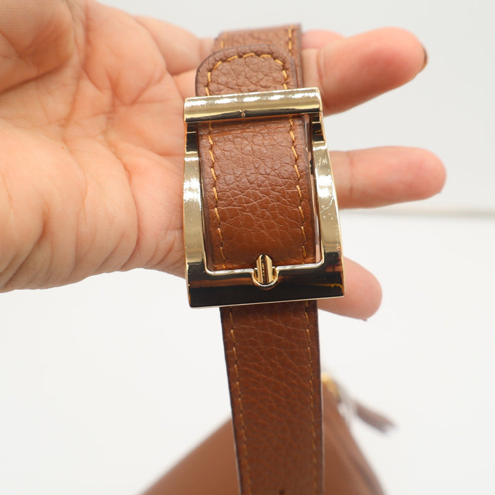 Viola Castellani Crossbody Bag Womens OS Italian Leather Cognac Belt Bag NEW