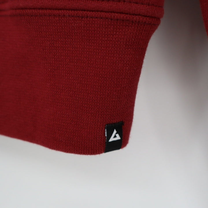 American Giant Hoodie Womens Large Red Fleece Lined Relaxed Classic Full Zip