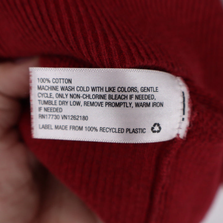Goodfellow & Co Mens Red Textured Cotton Crew Neck Sweater Large