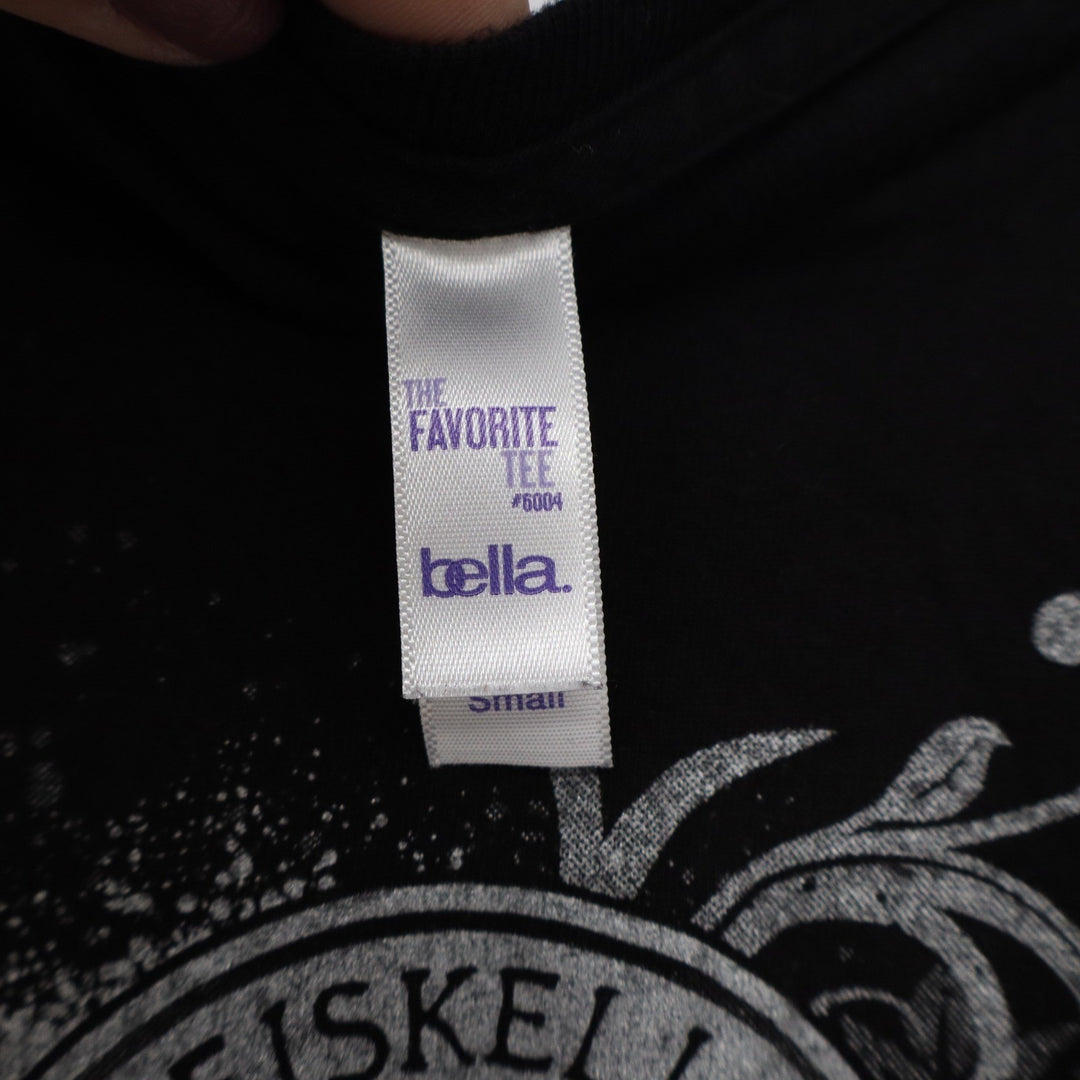 Bella Womens Black J.D. Heiskell & Co Graphic Tee Short Sleeve Slim Fit Small