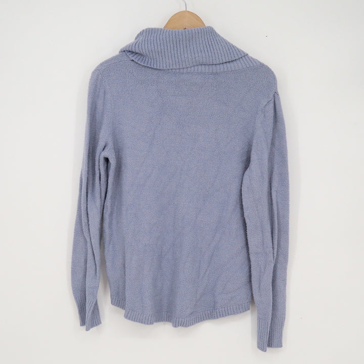 Rachel Zoe Periwinkle Blue Cowl Neck Textured Knit Sweater Womens Size Medium