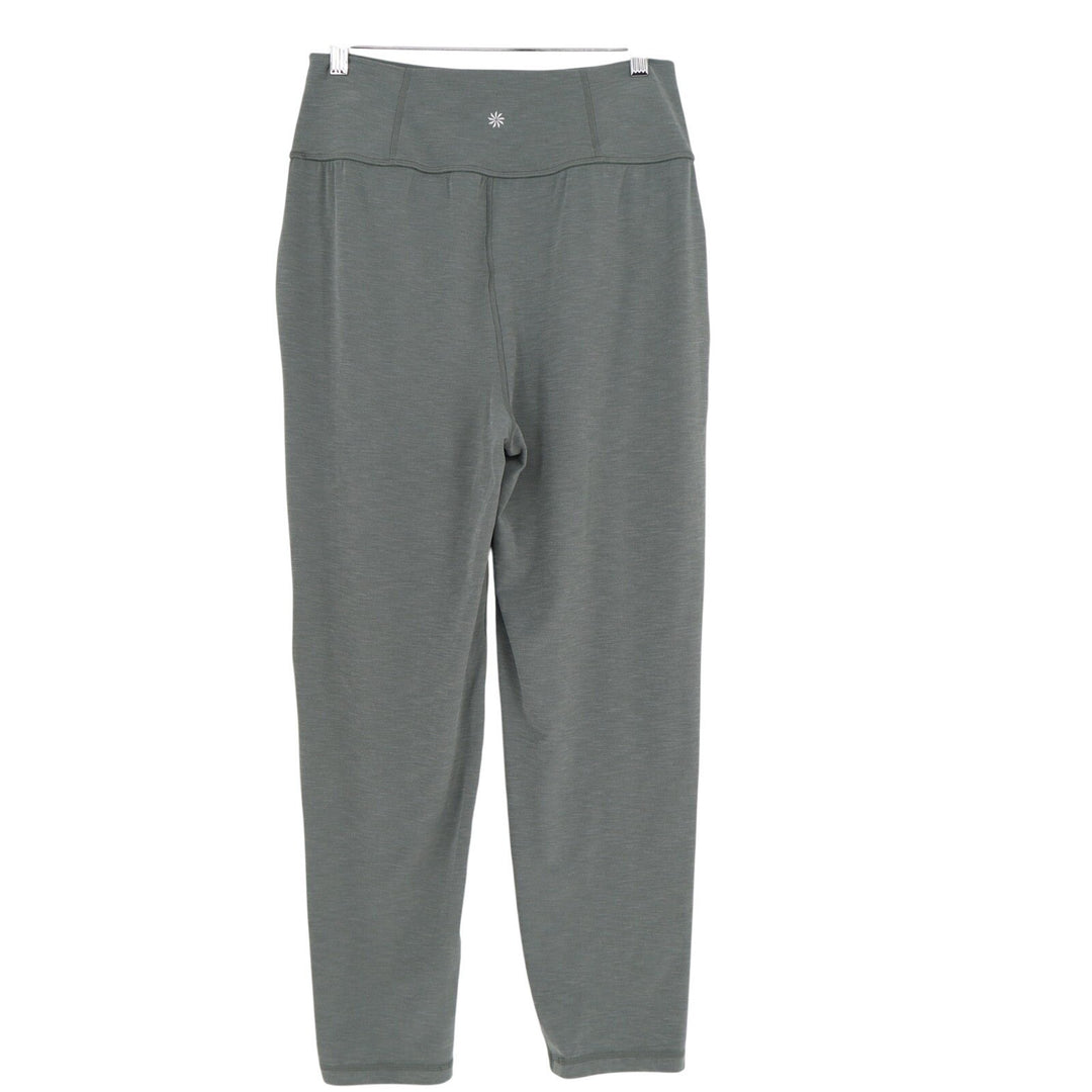 Athleta Elation Pants Womens PS Charcoal Gray Space Dye Pleated High Waisted