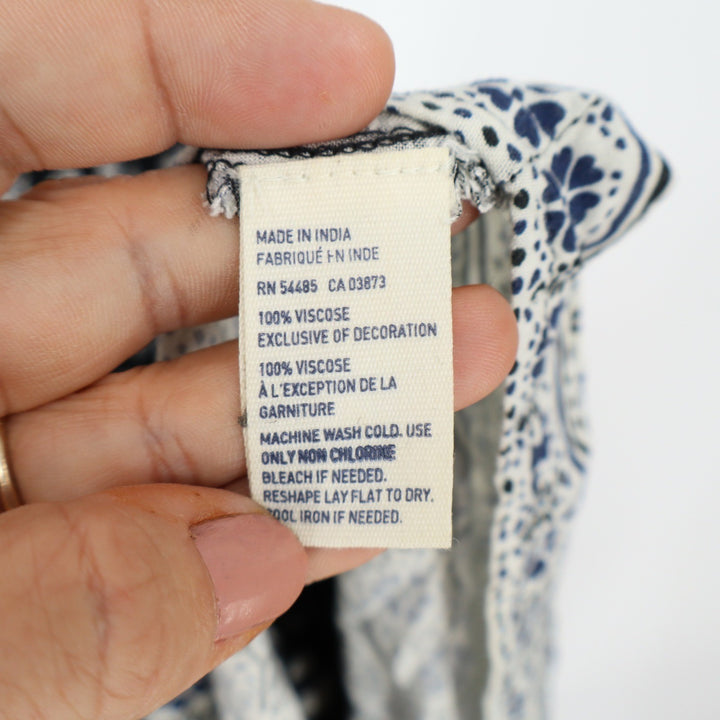 American Eagle Outfitters Black White Floral Boho Maxi Dress Small S/P