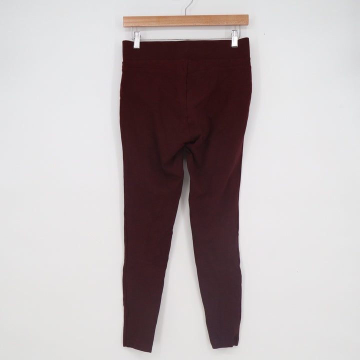 LOFT Womens Burgundy Pull On Skinny Leggings Pants Maroon Size S 12856