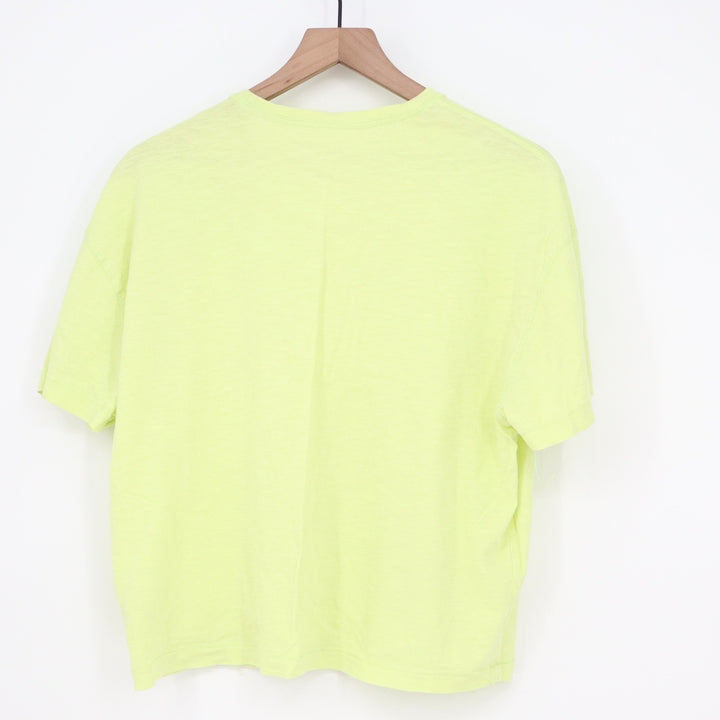 Universal Thread Womens Neon Lime Green Cotton Pocket T-Shirt Size M