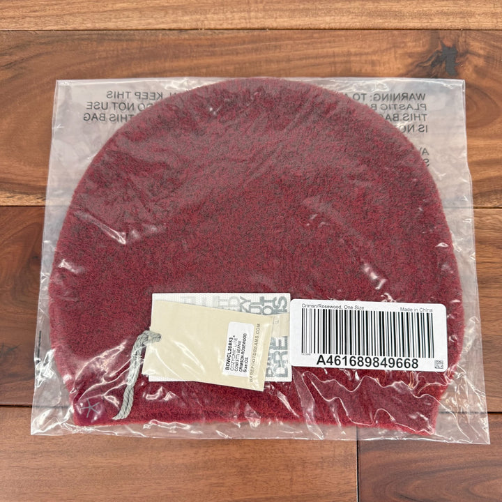 Barefoot Dreams CozyChic Lite Confetti Beanie Hat Womens OS Red Knit Winter Cap