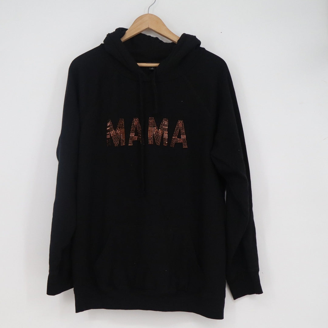 Torrid Black MAMA Beaded Graphic Pullover Hoodie Sweatshirt Plus Size 1