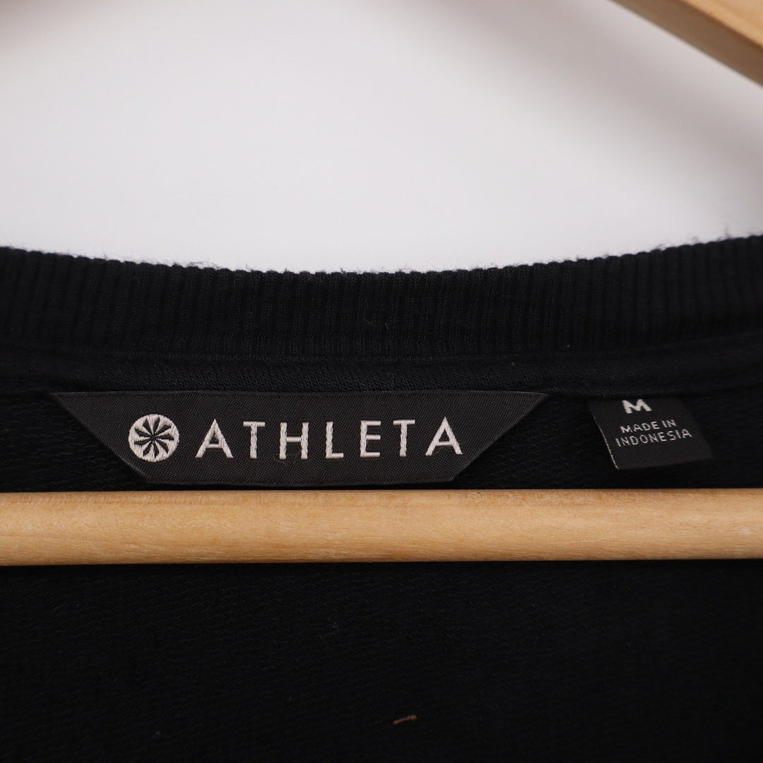 Athleta Women's Black Side Knot Twist Long Sleeve Modal Top Size M