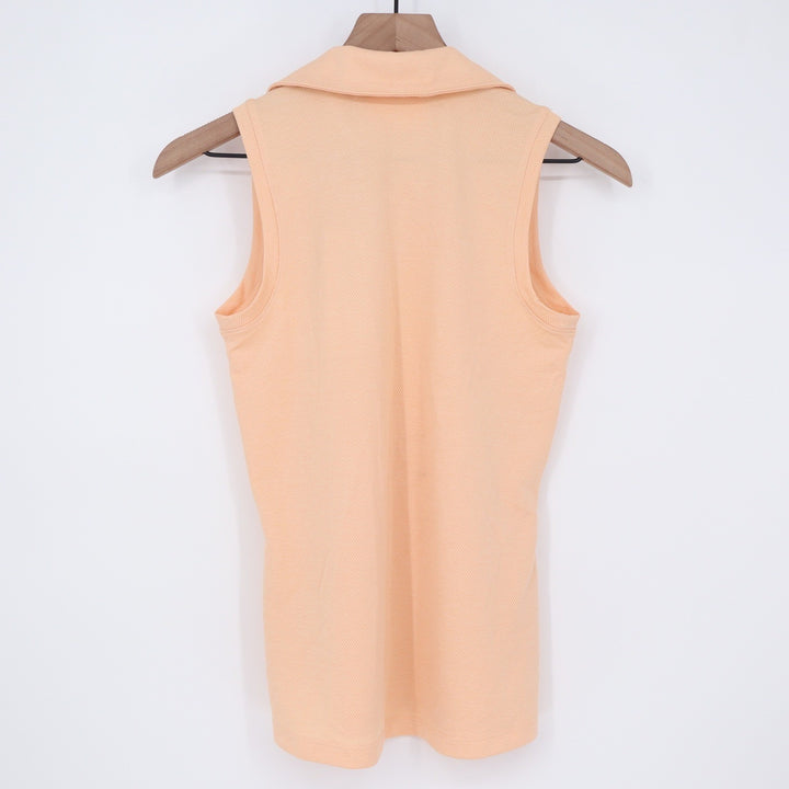 Walter Hagen Clubhouse Scallop Sleeveless Golf Polo Peach Fuzz XS NEW