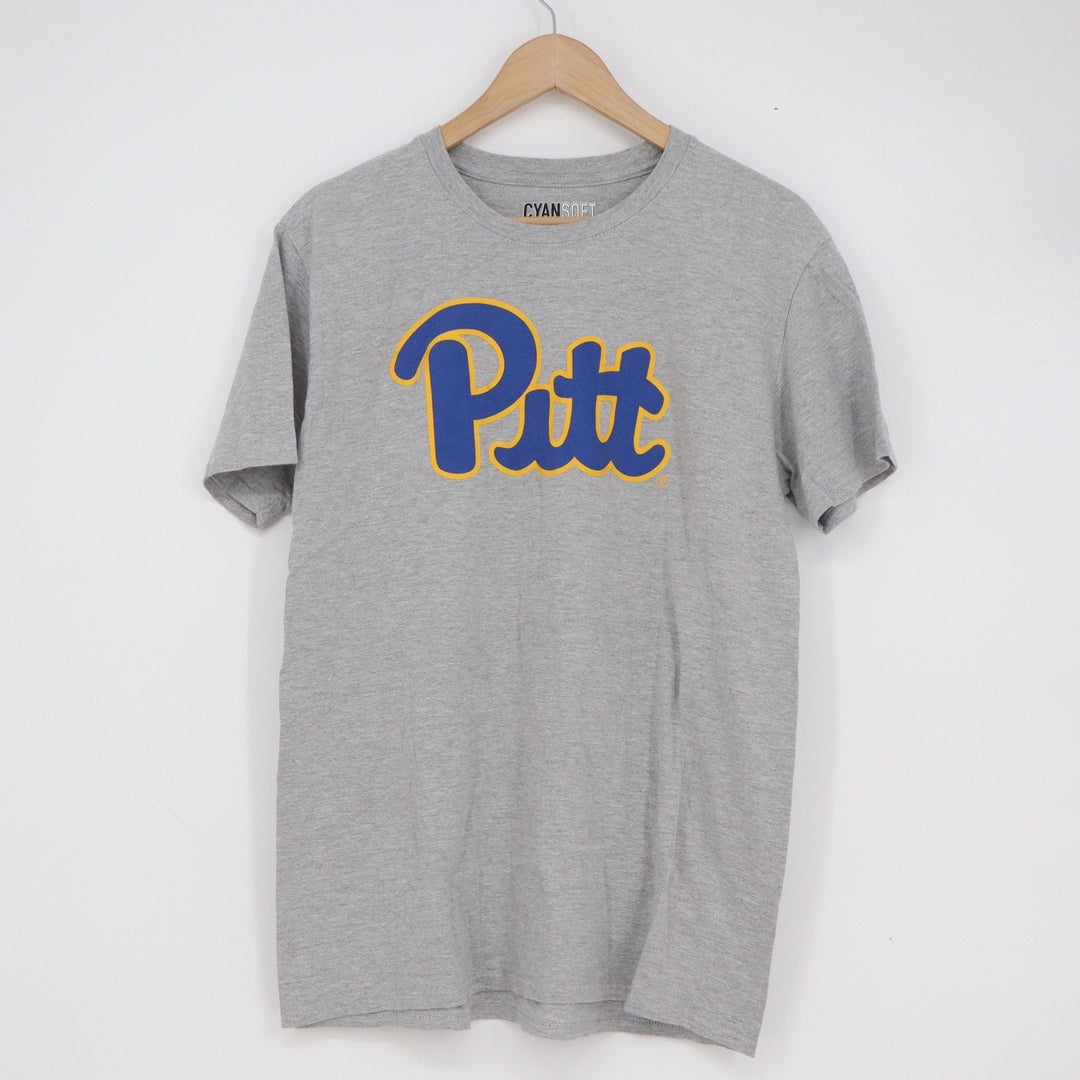 CyanSoft University of Pittsburgh Pitt Panthers Heather Gray Graphic T-Shirt L