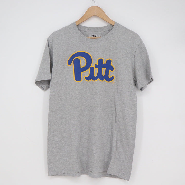 CyanSoft University of Pittsburgh Pitt Panthers Heather Gray Graphic T-Shirt L