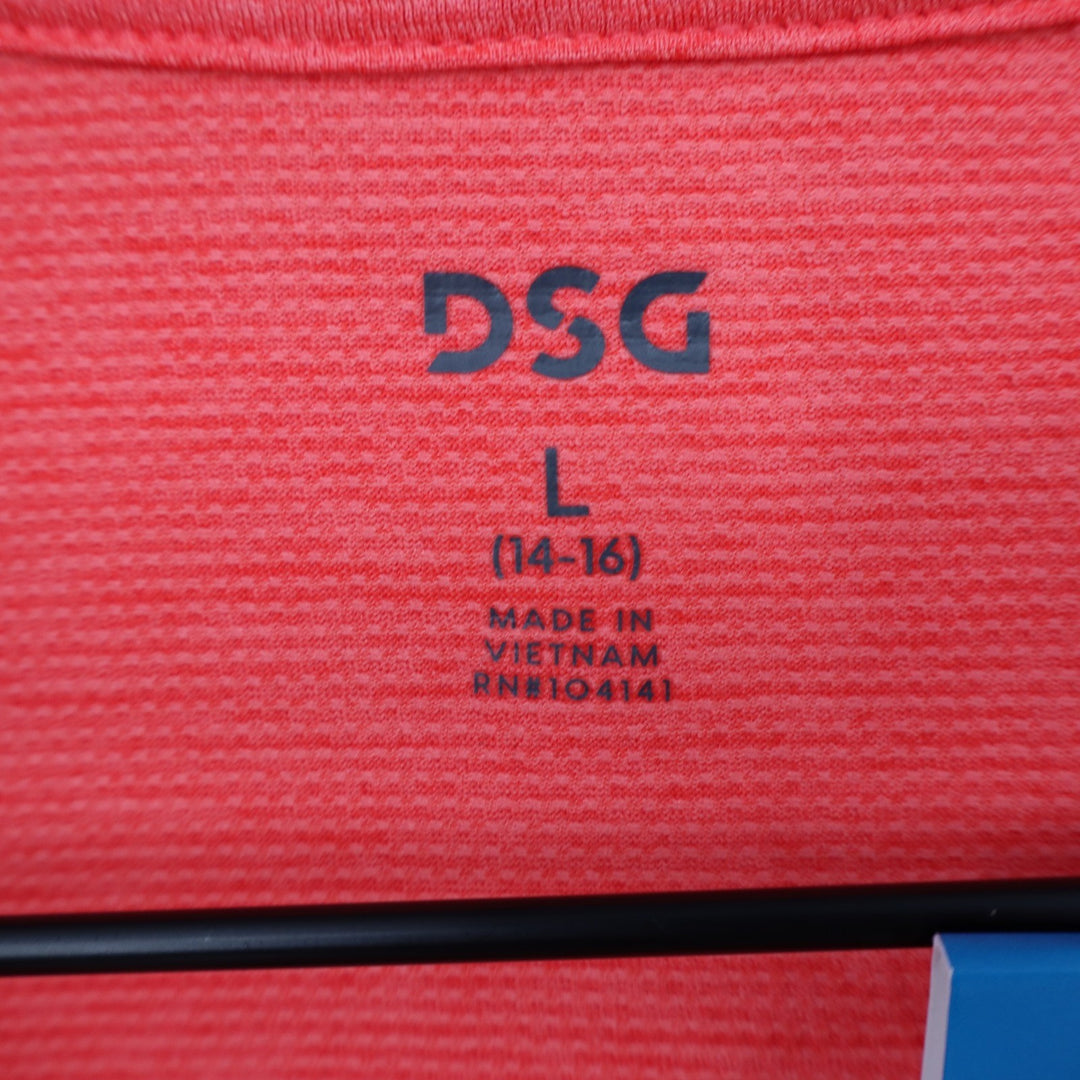DSG Boys Pieced Graphic Movement Tee Cabana Coral Navy Blue Size L 14-16