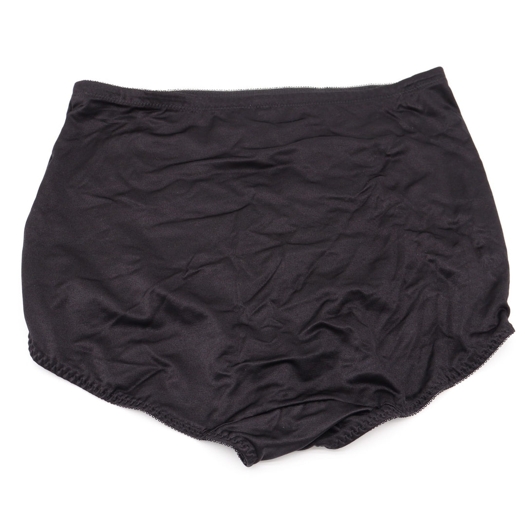 Bali Firm Control Tummy Panel Brief Panty Womens 3XL Black Stretch Lace Trim