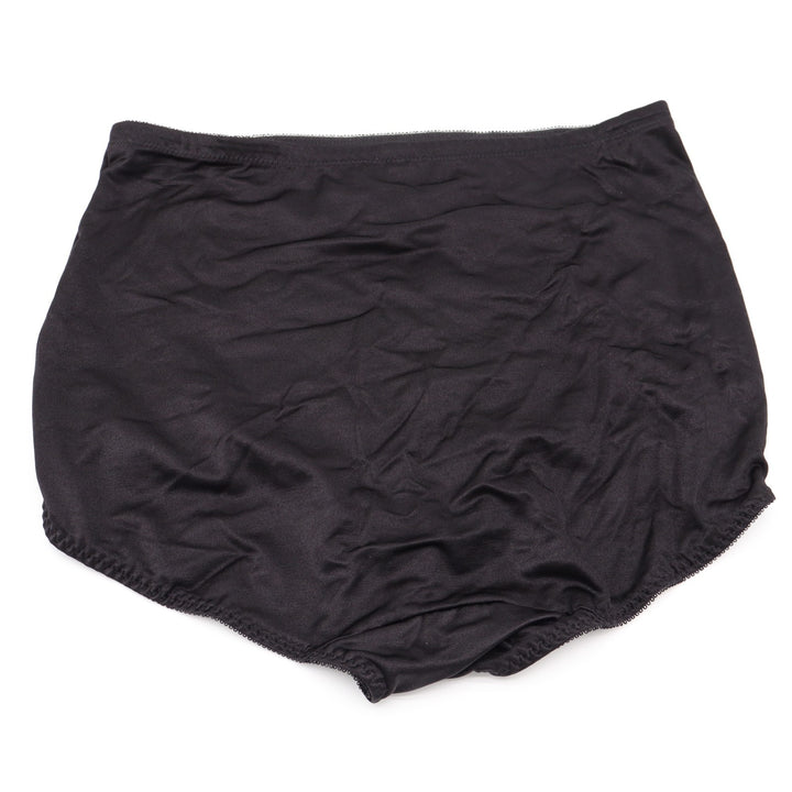Bali Firm Control Tummy Panel Brief Panty Womens 3XL Black Stretch Lace Trim