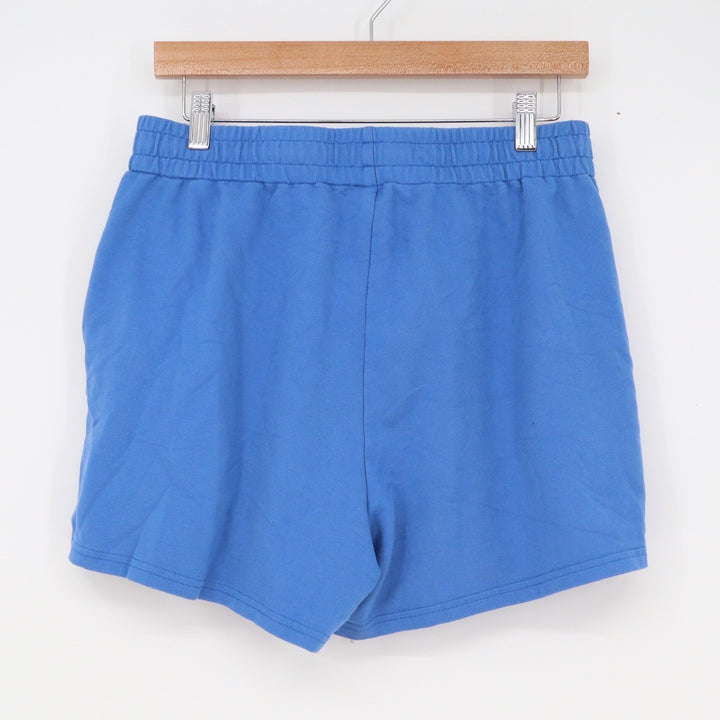 Automet Blue Sweat Shorts Womens Large Elastic Waist Pockets