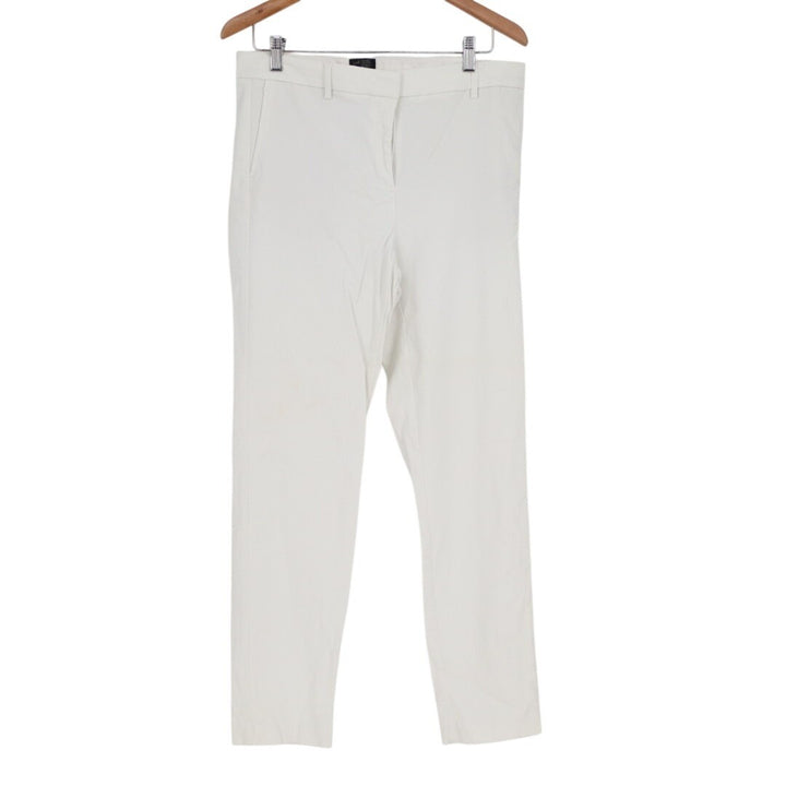 J. Jill Wearever Collection Refined Woven Trousers Womens 12 Beige Rayon Stretch