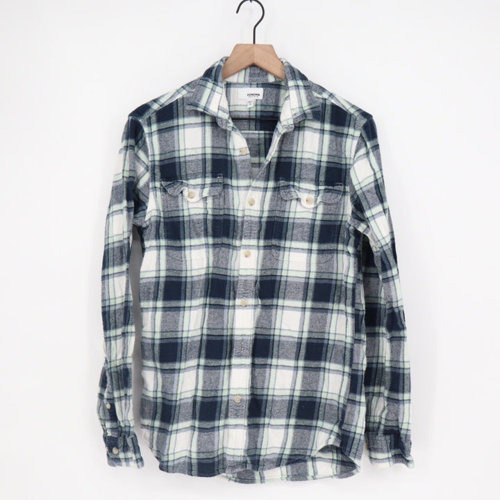 Sonoma Goods for Life Plaid Flannel Shirt Long Sleeve Button Down Size S