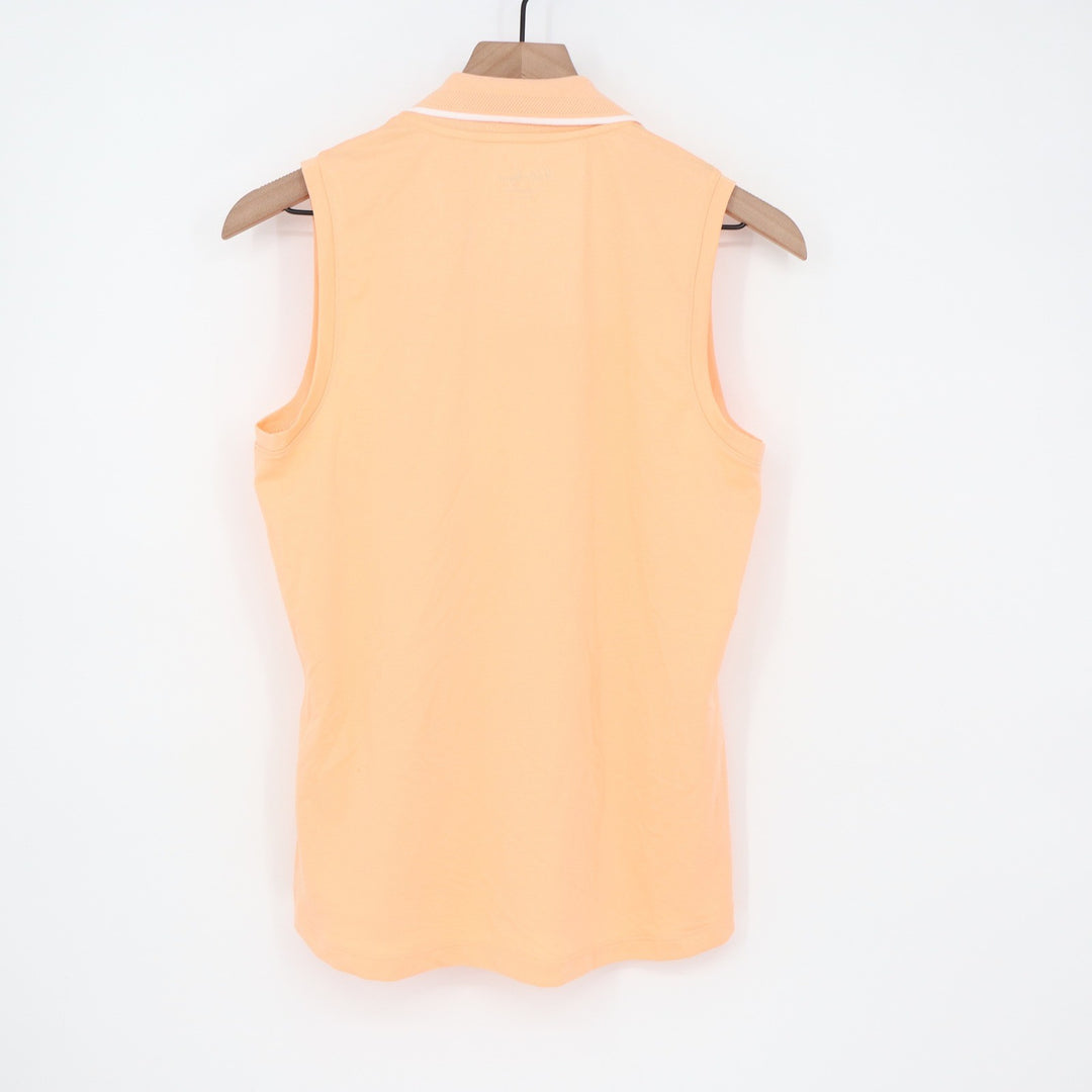 Walter Hagen P11 Sleeveless Johnny Golf Polo Peach Fuzz Orange Womens Medium