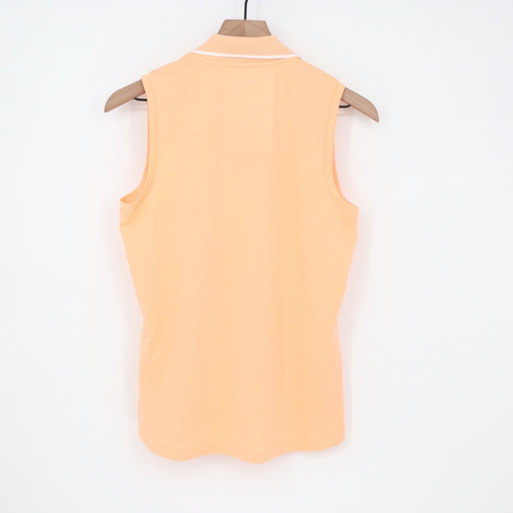 Walter Hagen P11 Sleeveless Johnny Golf Polo Peach Fuzz Orange Womens Medium