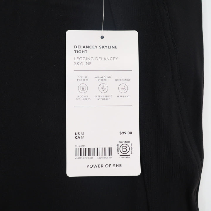 Athleta Delancey Skyline Legging Women Medium Black Stretch High Rise Skinny Leg