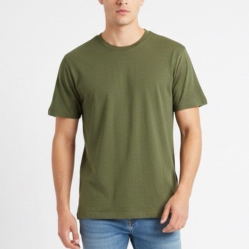 American Giant Mens Olive Green Crew Neck Short Sleeve Tee Made in USA Size S