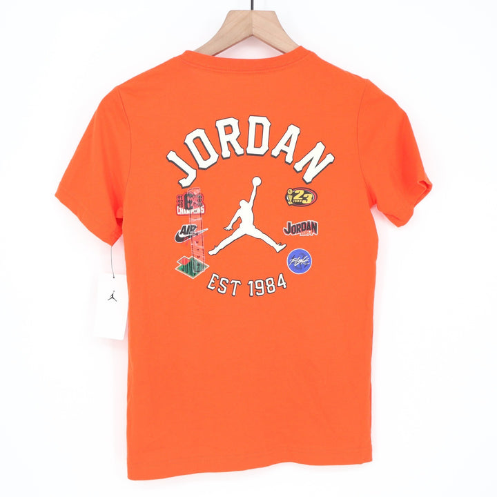 Jordan Boys Team Orange Flight Club Graphic T-Shirt Size M 10-12 NWT