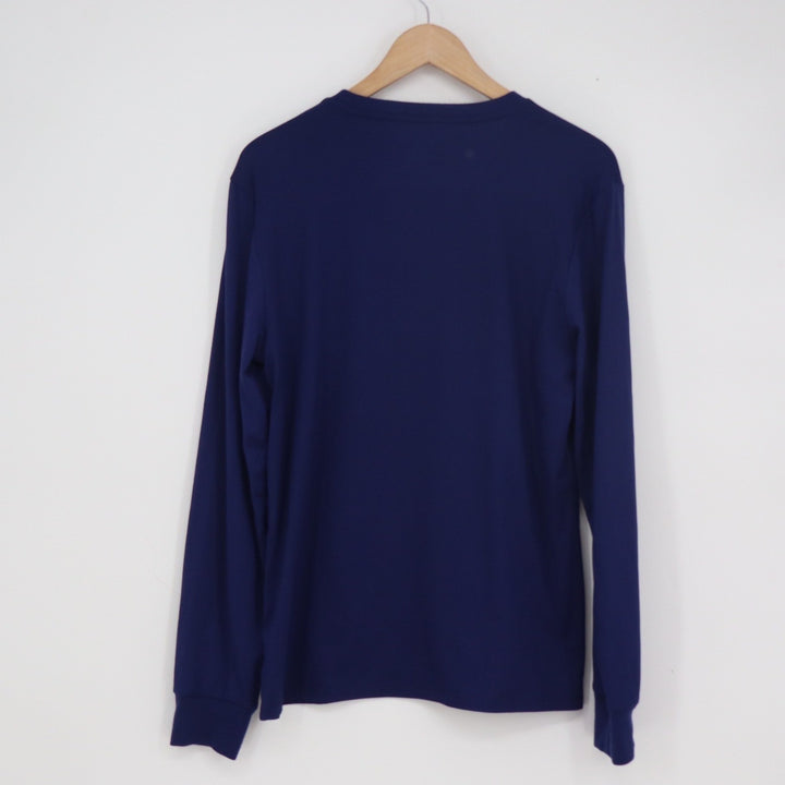 Peanuts Snoopy Season Navy Blue Long Sleeve Graphic Tee Shirt Small