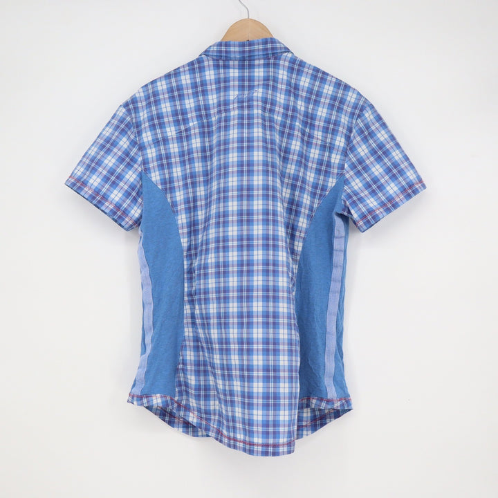 Kuhl Womens Blue Plaid Short Sleeve Button Down Hiking Shirt XL RN