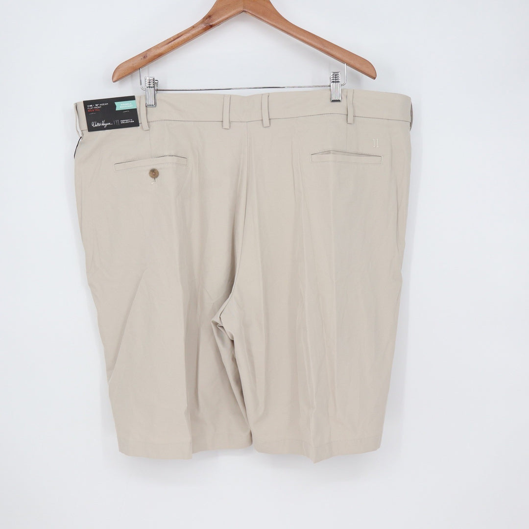 Walter Hagen Mens Perfect 11 Golf Shorts Light Khaki Big & Tall 46 NEW