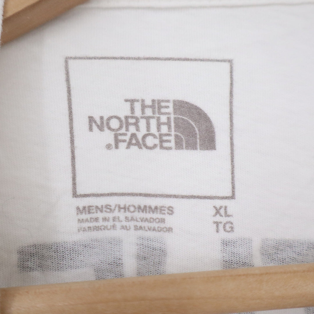 The North Face Mens XL White Graphic T-Shirt Never Stop Exploring Short Sleeve