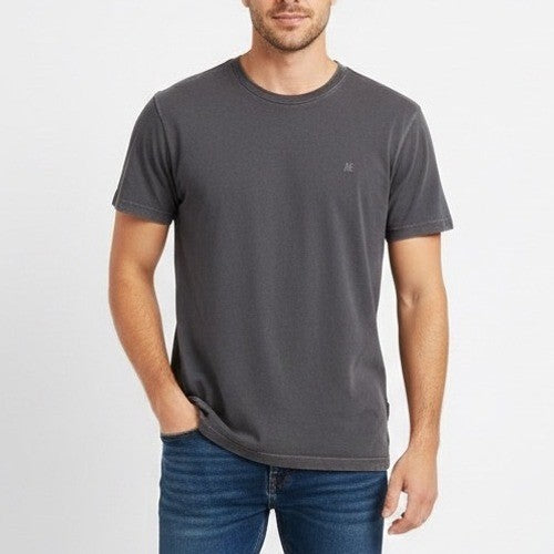 American Eagle Outfitters T-Shirt Men Medium Black Cotton Crew Neck Short Sleeve
